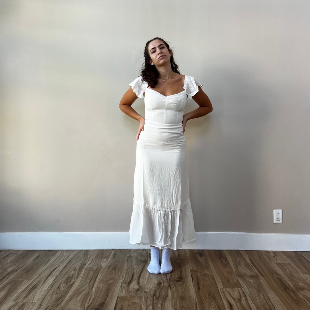 Reformation Butterfly Dress | Ivory🎉SALE 🎀 NEW - Picture 2 of 15